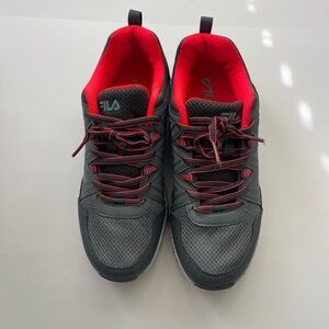 Fila Charcoal and Crimson Athletic Shoes